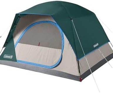 Coleman Skydome Tent with 5 Minute Setup, 2/4/6/8 Person Weatherproof Tent with Rainfly & Carry Bag, 20% More Headroom than Traditional Canopies