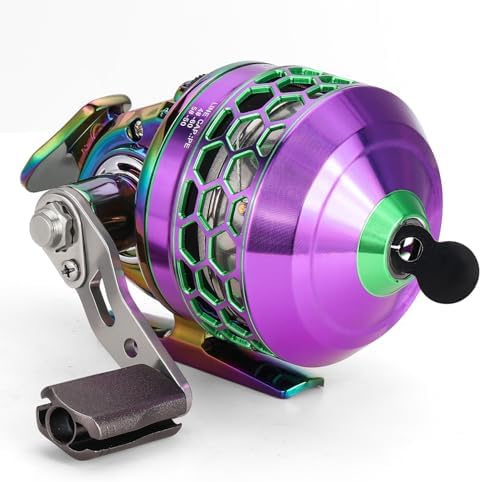 Sougayilang Spincast Fishing Reel,High Speed 3.9:1 Gear Ratio,Trouble-Free Push-Button Bait Casting Design and Reversible Handle for Left/Right Retrieve,Pre-Spooled with Monofilament Line