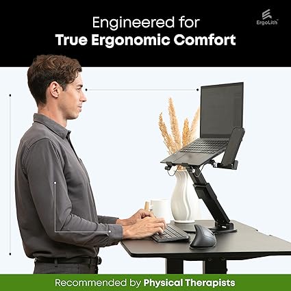 3-in-1 Adjustable Laptop Stand, Book Stand, & Phone Holder - Luxury 360° Rotating Display for All Laptops - 2–21" Height for Ergonomics - Office Desk Accessories - Patented - Sky Black - Image 3